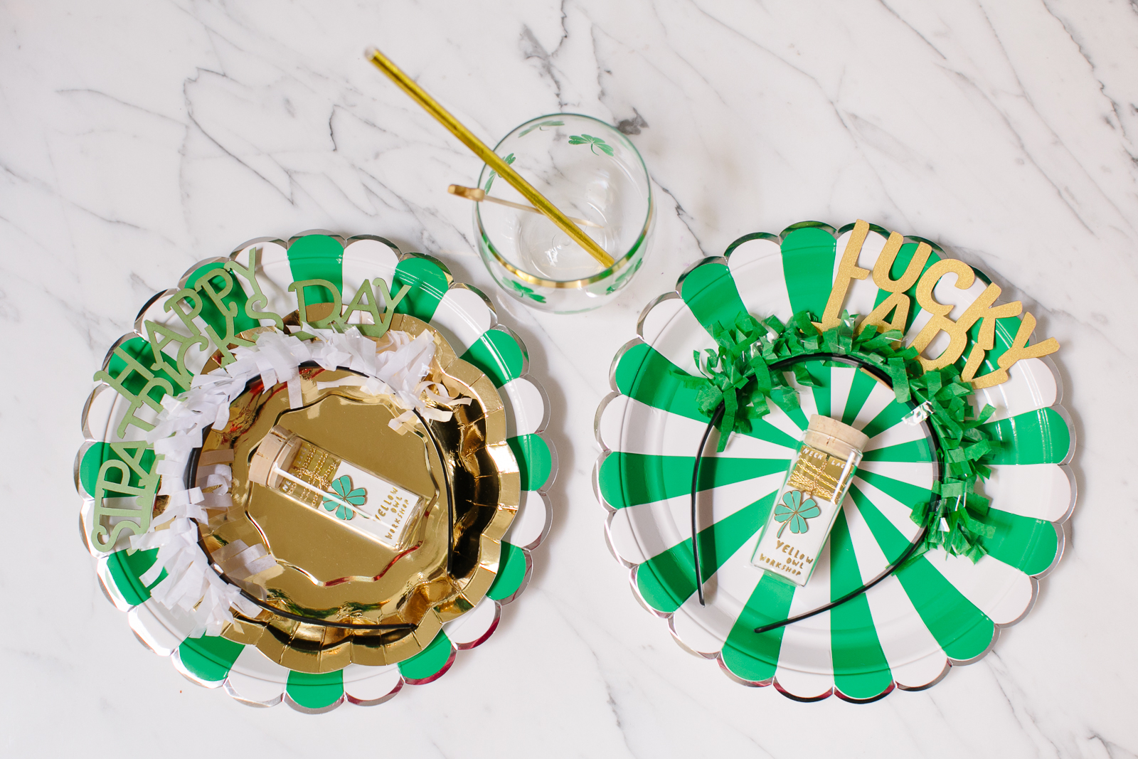 St. Patrick's Day Party Plates and Favors
