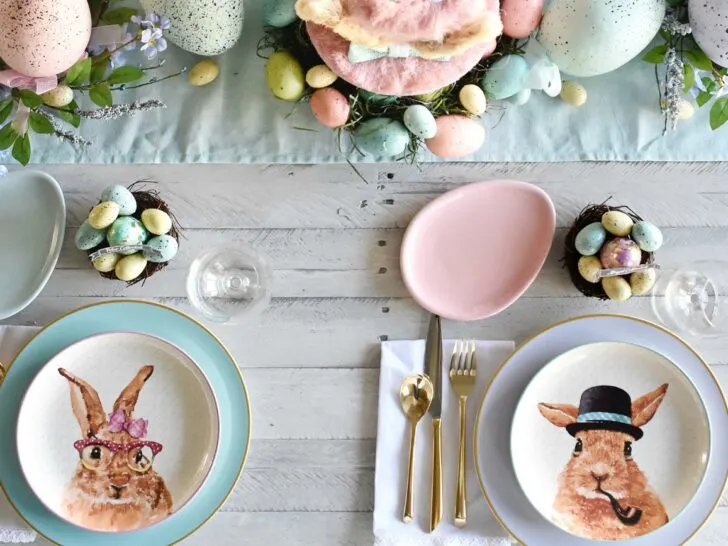 Pastel Easter Brunch Tablescape Modern Easter Place Settings