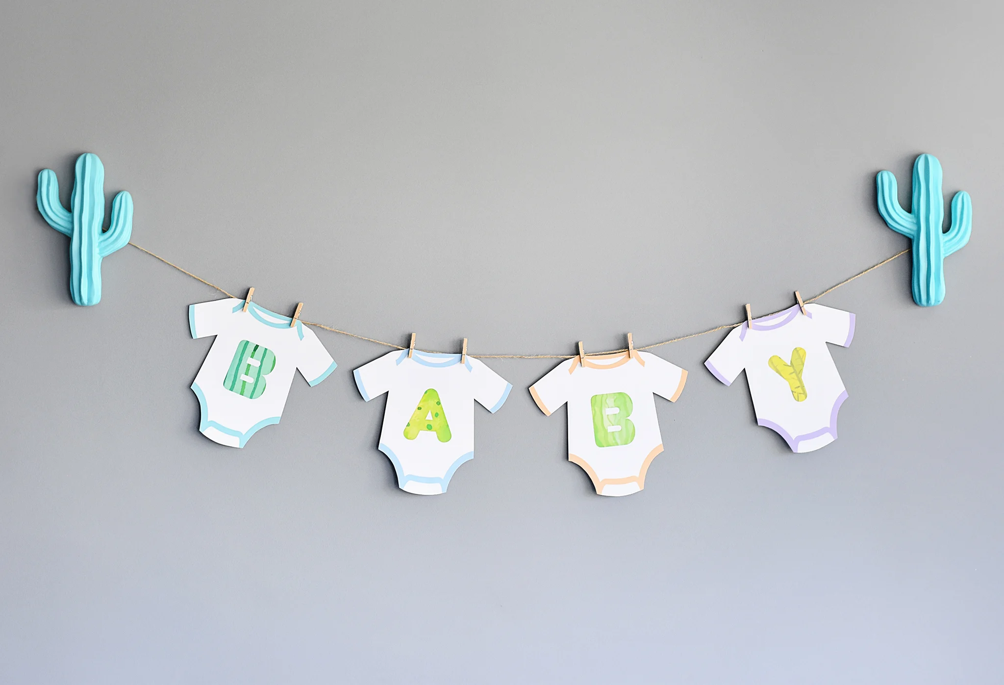 Cactus Onesie Baby Shower Baby Banner - Project Nursery
