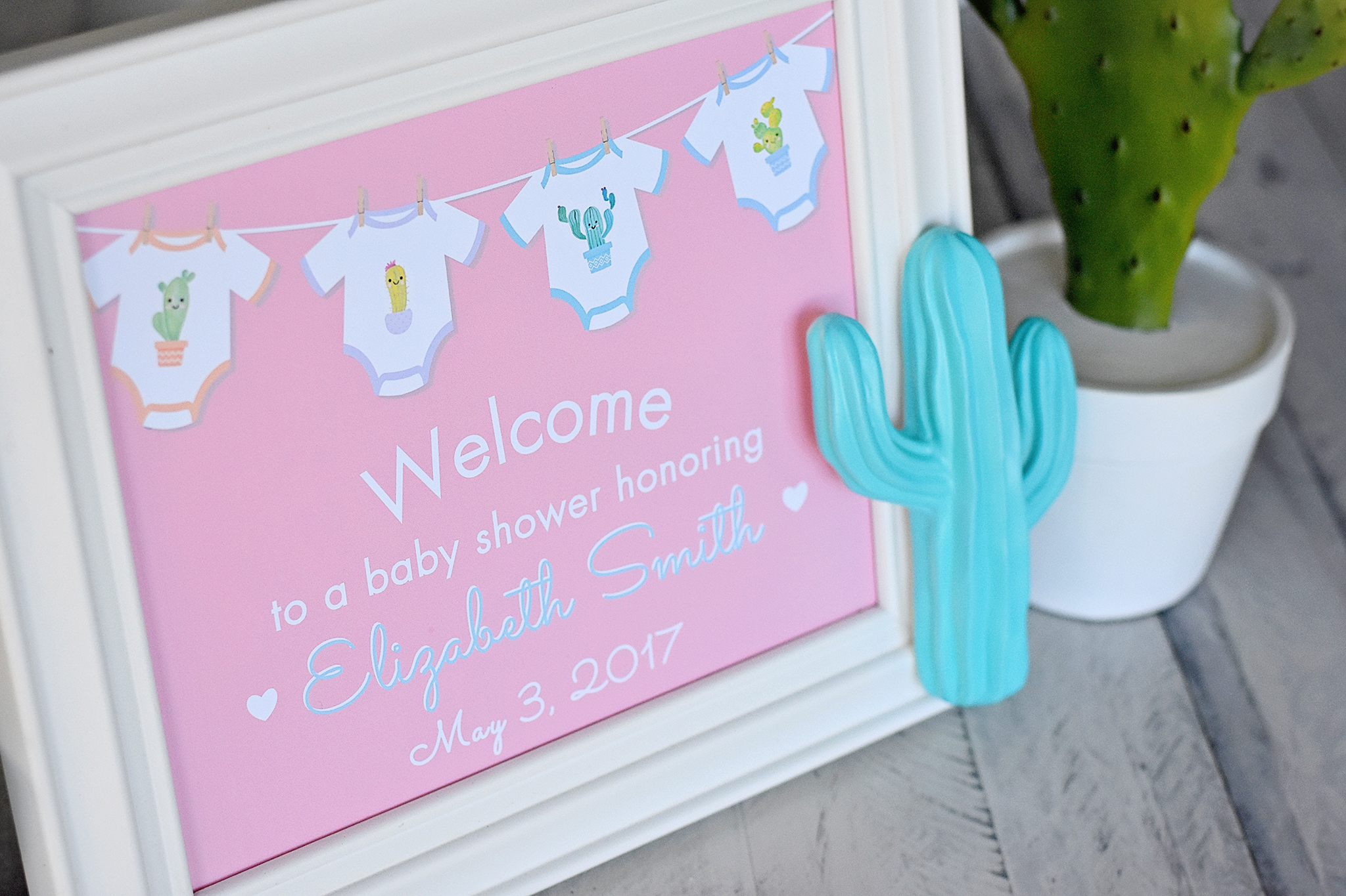 Cactus Baby Shower Welcome Sign - Project Nursery