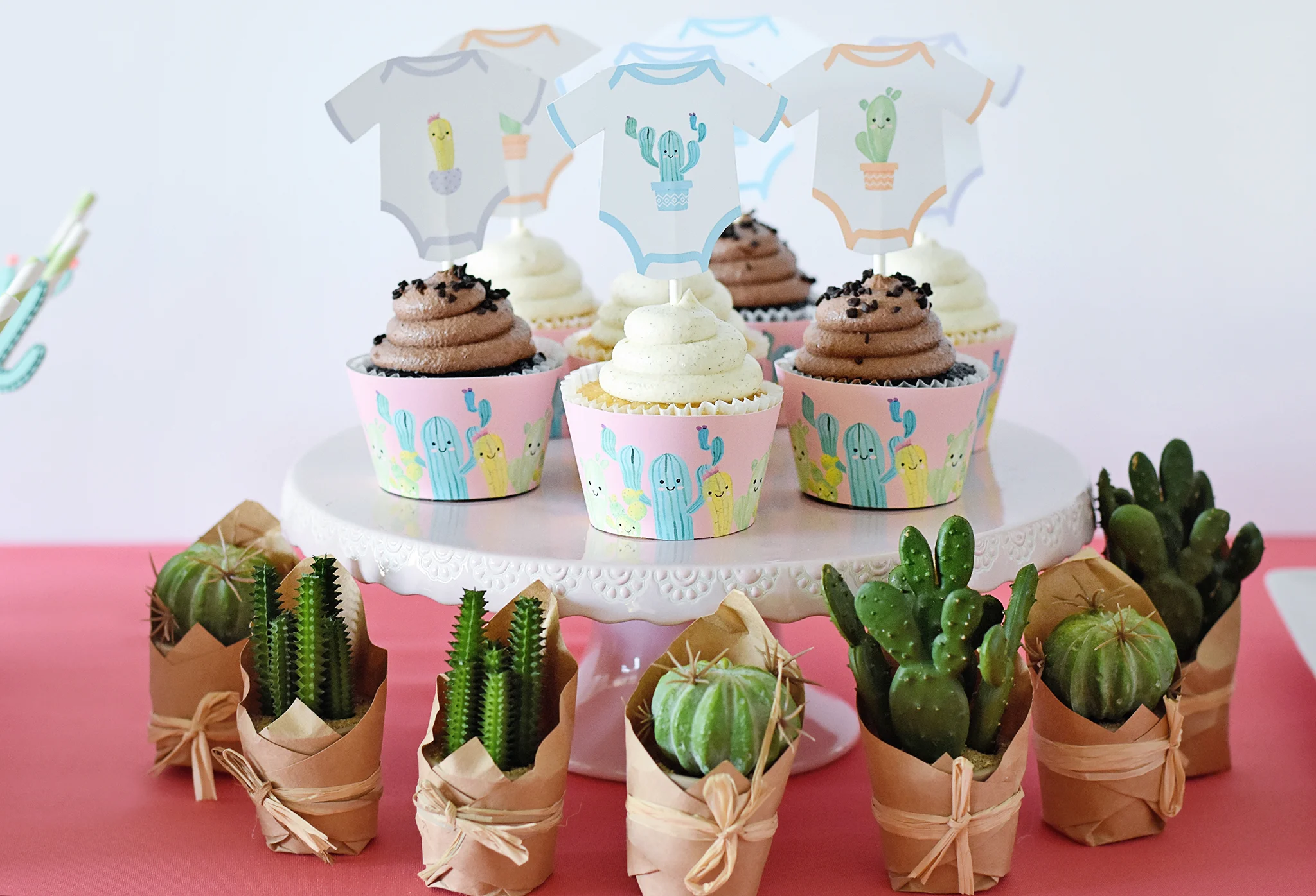 Cactus Cupcake Toppers and Cupcake Wrappers!