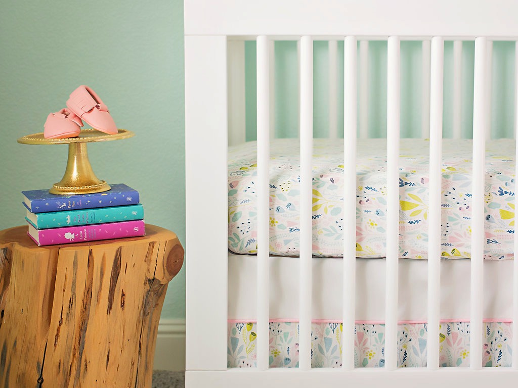 Project Nursery x Carousel Designs Pink Woodland Crib Set
