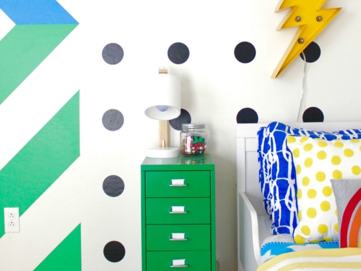 Colorful and Graphic Big Boy Room Modern Superhero Toddler Room