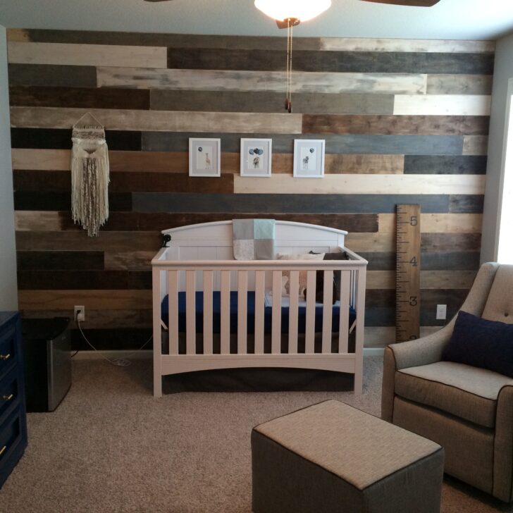 Animal Nursery with Plank Wall