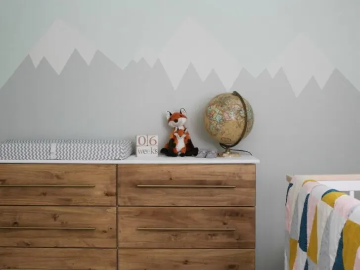 Woodland Nursery Hand-painted Mountain Range Feature Wall - Project Nursery