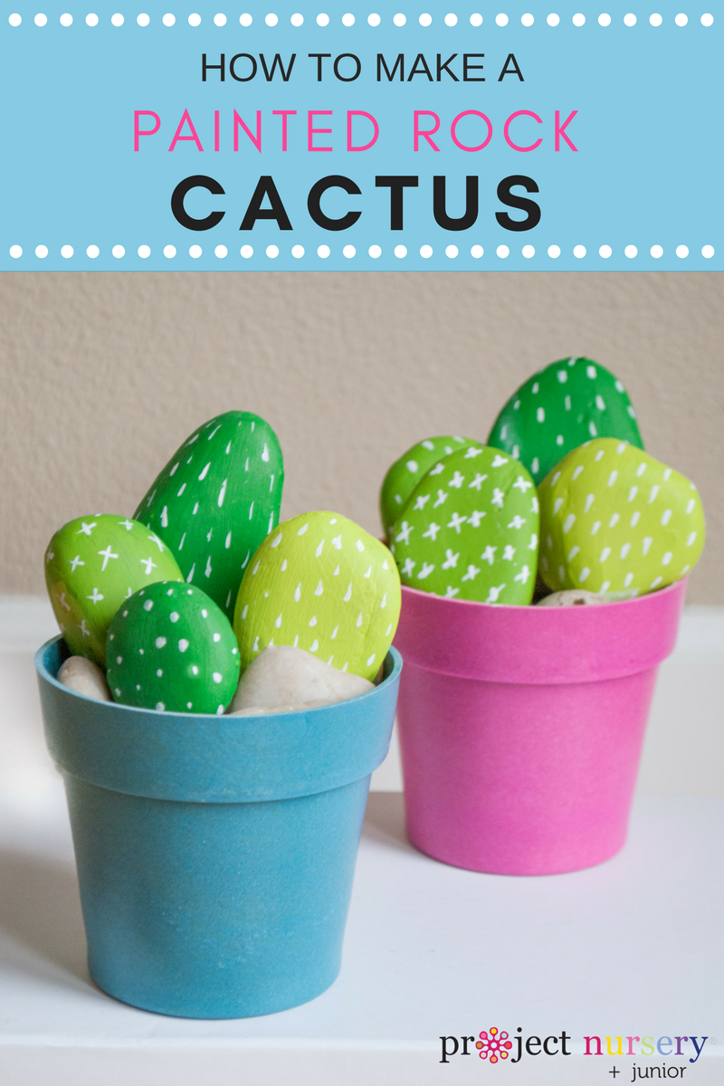 DIY Painted Rock Cactus