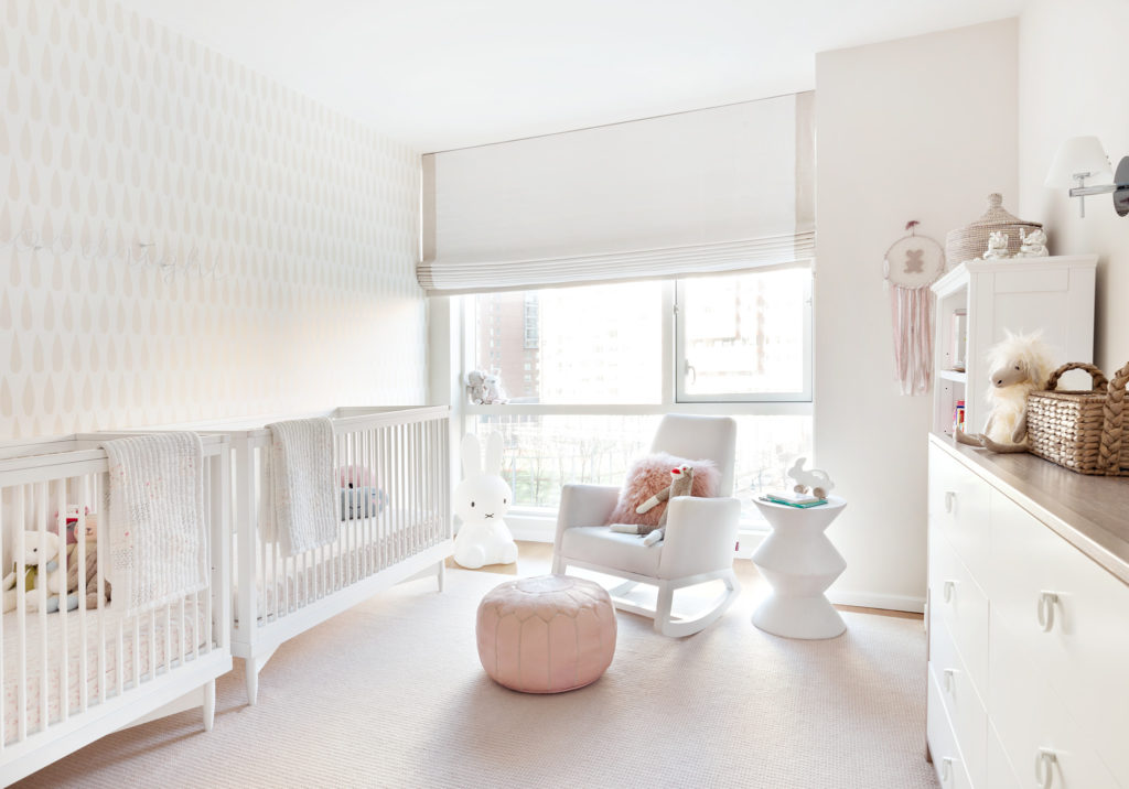 Pink and White Twin Nursery Modern Nursery for Twin Girls - Project Nursery