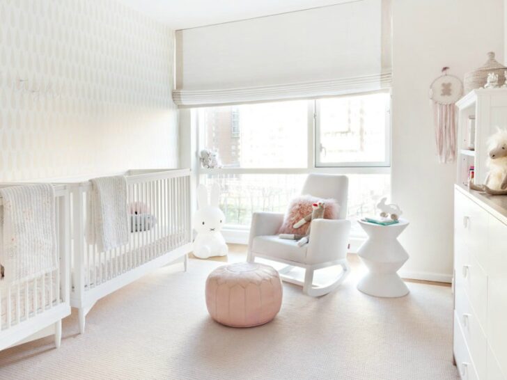 Pink and White Twin Nursery Modern Nursery for Twin Girls - Project Nursery
