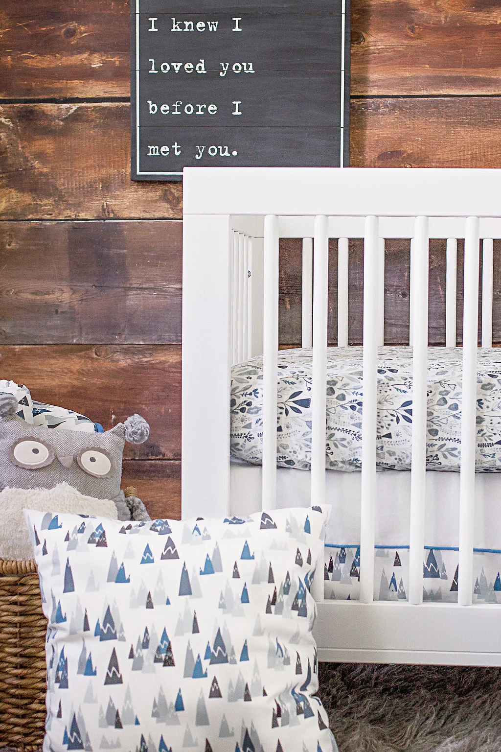 Project Nursery x Carousel Designs Blue Mountains Crib Set