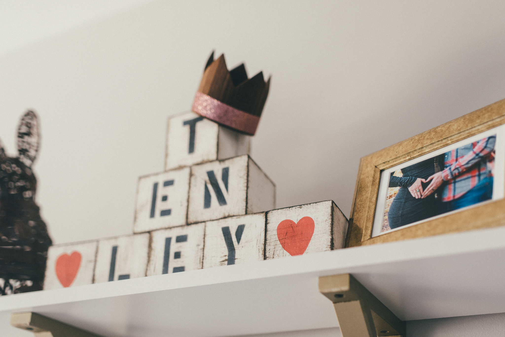 Name Spelled Out in Baby Blocks