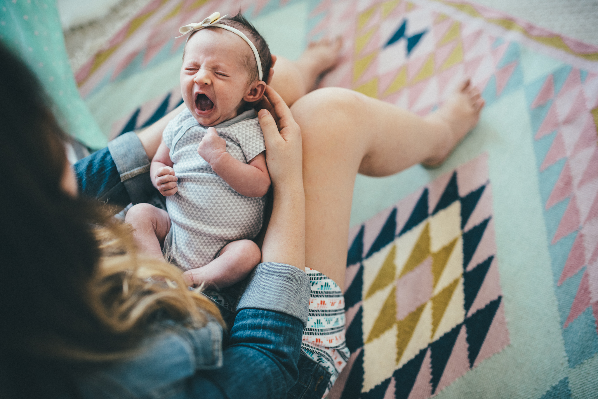 Amy Clevenger of FantasticallyFit with Daughter on Elodie Rug