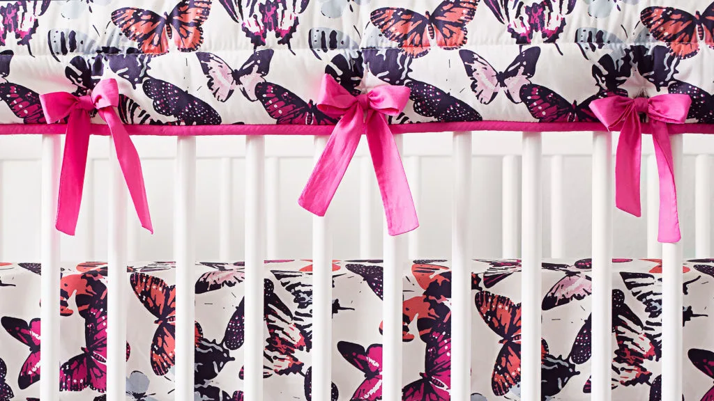 Project Nursery x Carousel Designs Butterfly Kisses Rail Cover