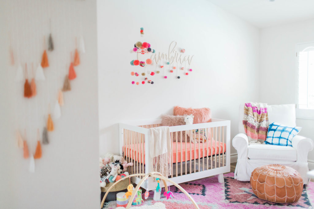 Eclectic Coral Girl's Nursery - Project Nursery