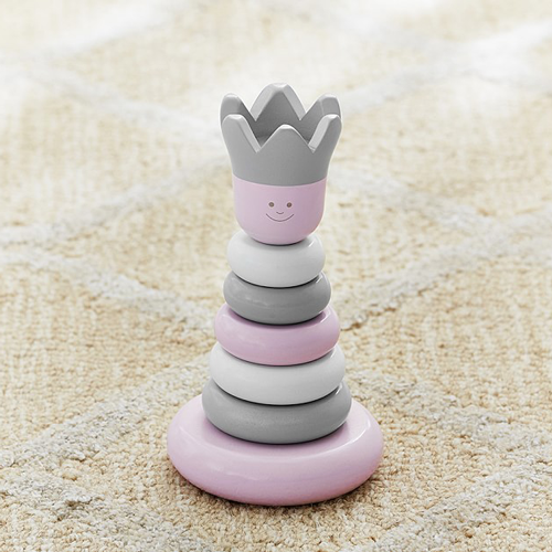 Pink and Gray Wooden Stacker Toy
