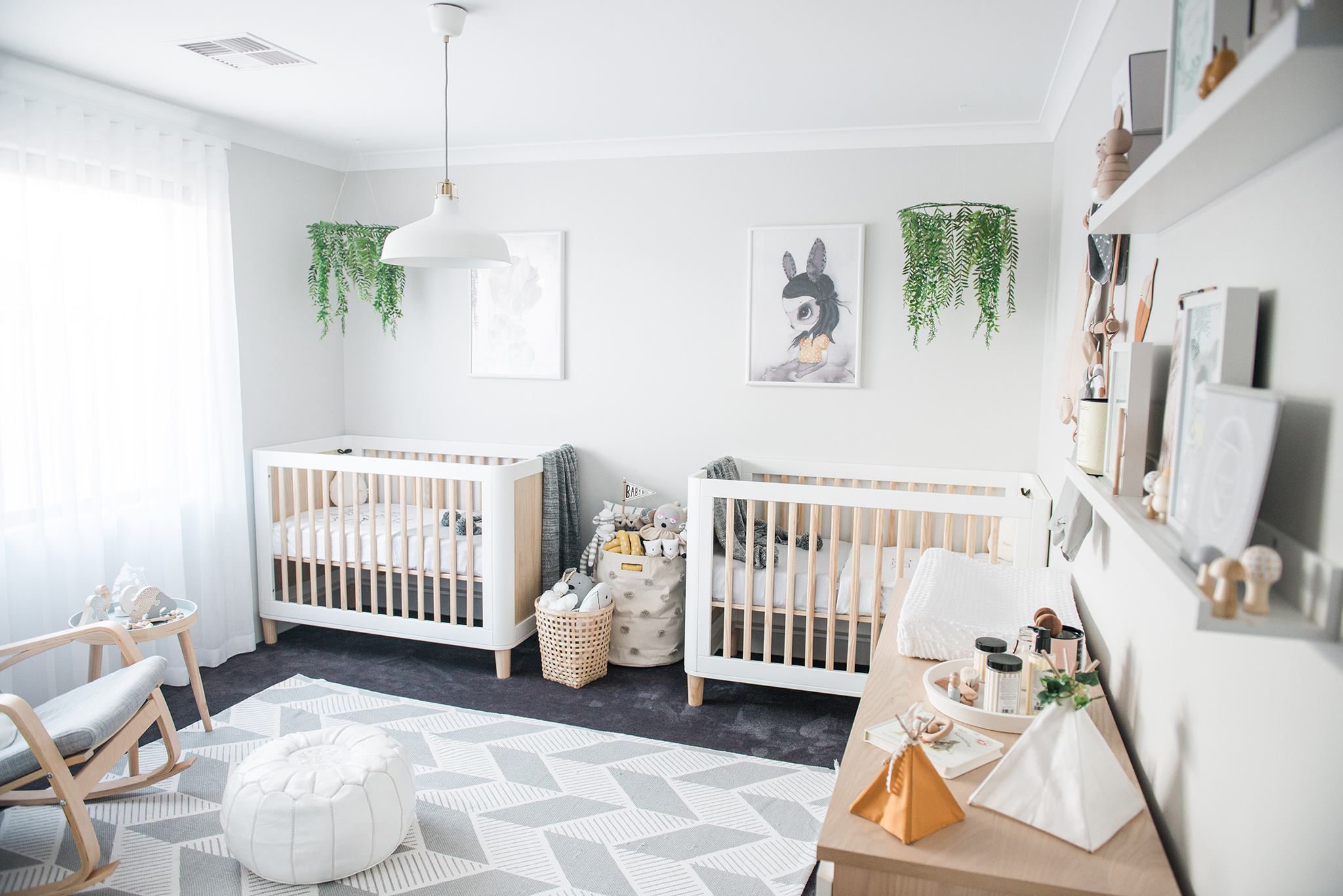 Nashstyling Neutral Twin Nursery - Project Nursery