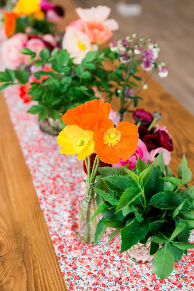 Flower Centerpiece at Flower Crown Party