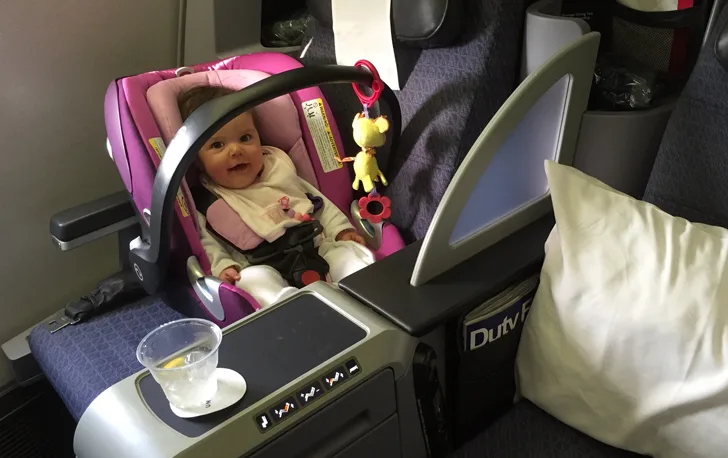 Baby Flying on Airplane