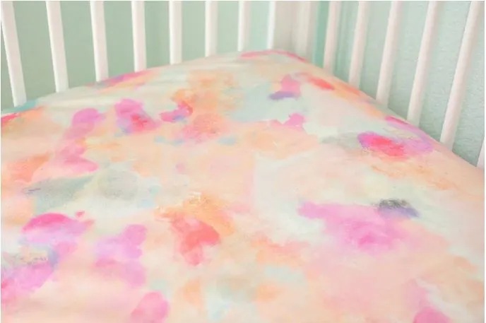 Watercolor Crib Sheet by Project Nursery x Carousel Designs