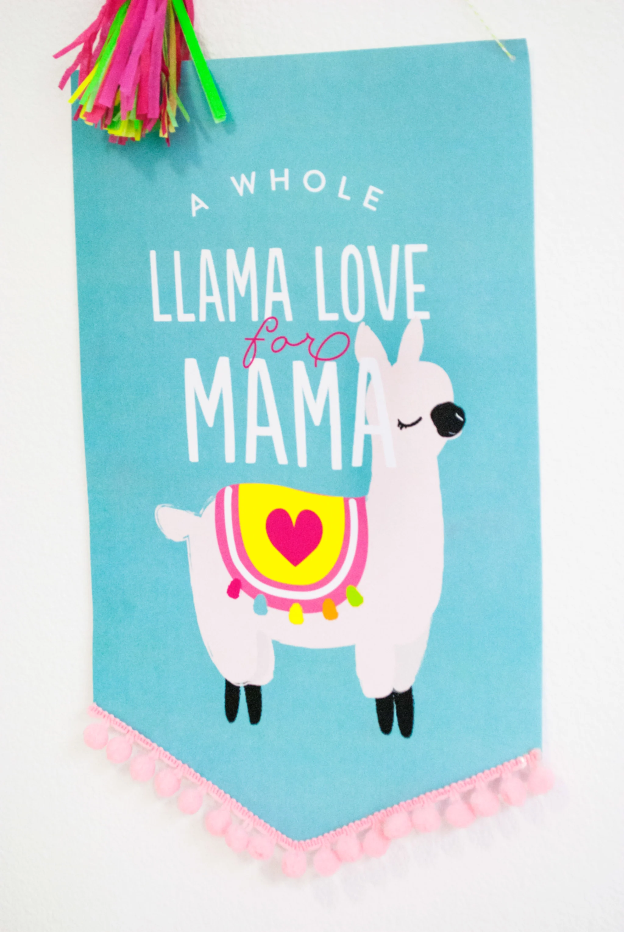 Llama Love for Mama Printable Banner - Project Nursery