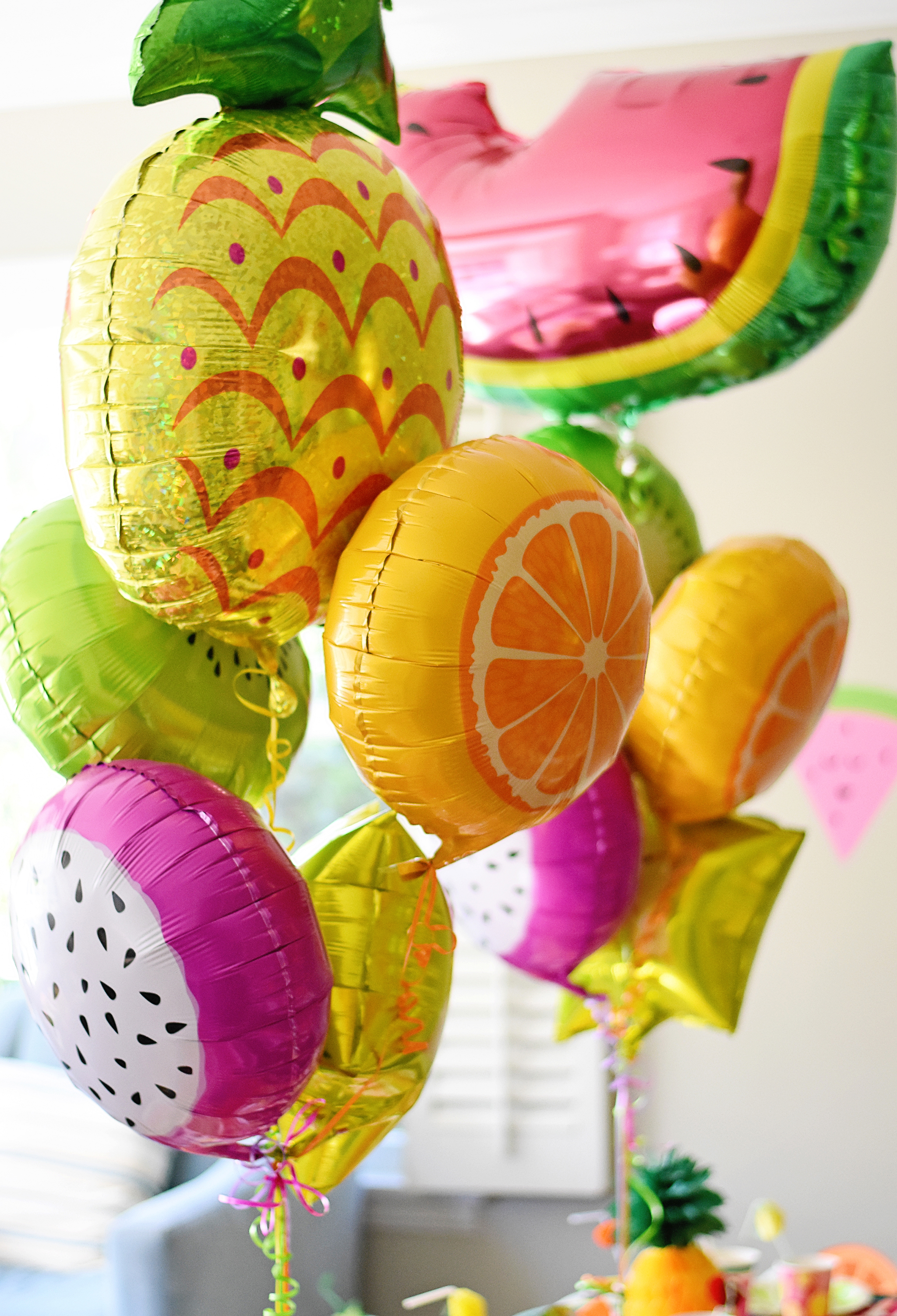 Fruit Slice Balloons for Tutti Frutti Birthday Party - Project Nursery