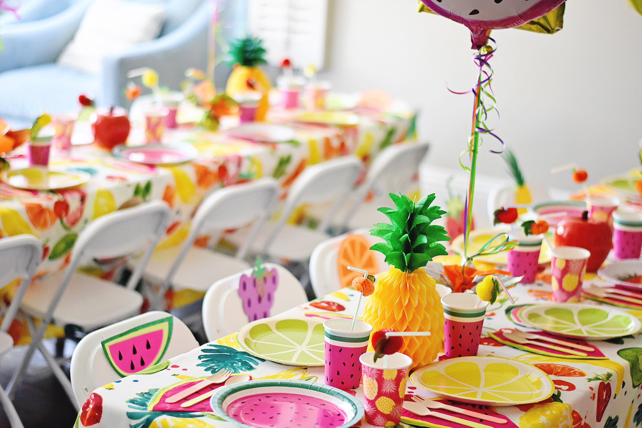 Kids Party Tables with Fruit Slice Plates from Zazzle - Project Nursery