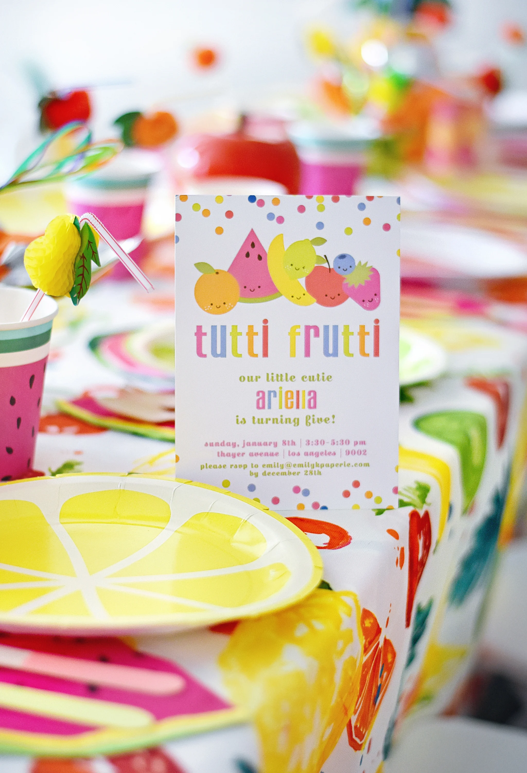 Printable Kawaii Tutti Frutti Party Invitations - Project Nursery