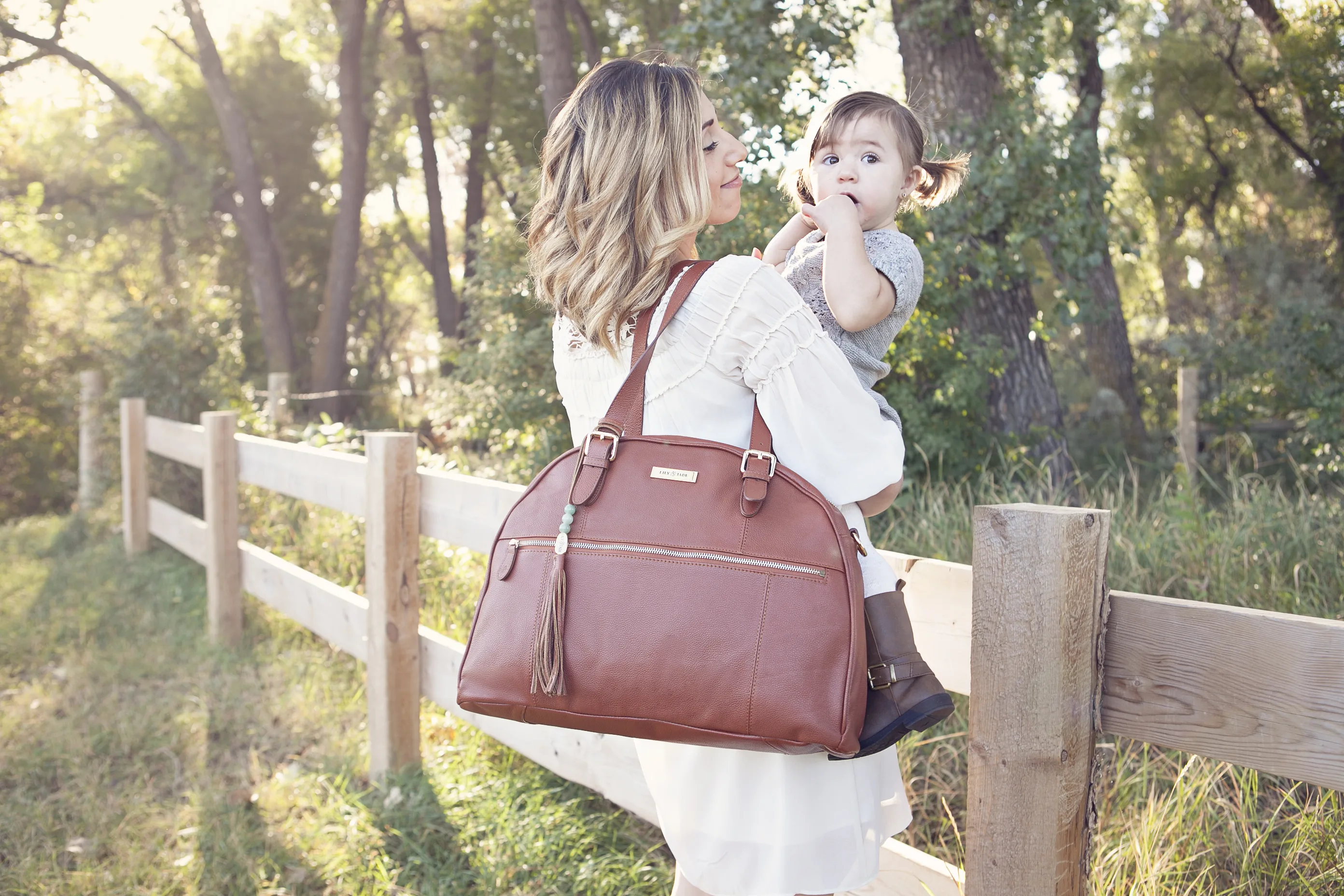 Rosie Brandy and Jade Diaper Bag from Lily Jade