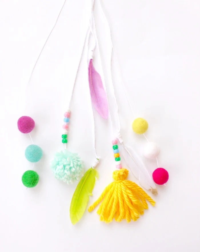 Feather, Pom-pom, Felt Ball Tassels