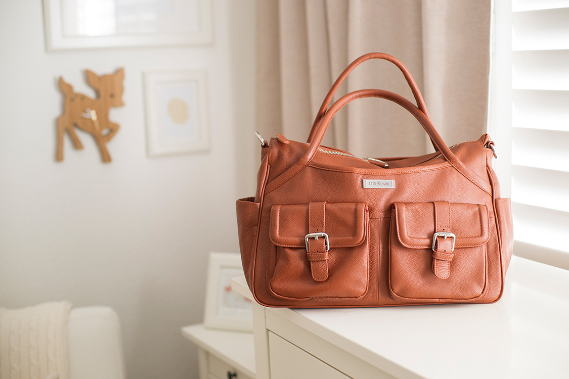 Elizabeth Camel and Jade Diaper Bag