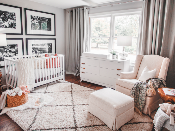 Neutral Girl's Nursery with Copper Accents