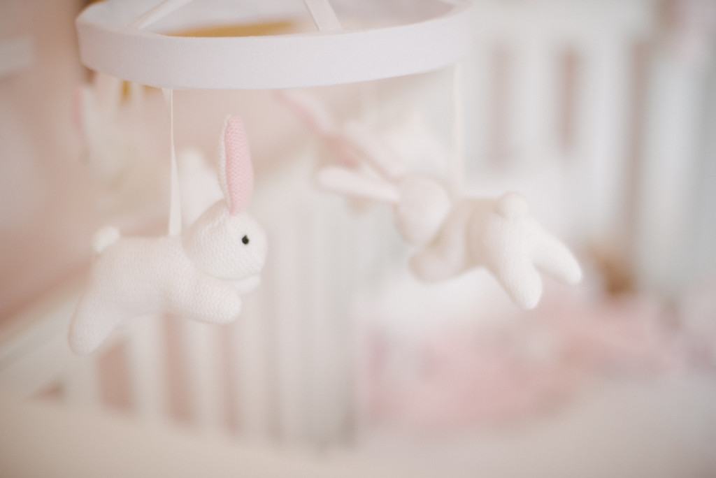 Bunny Mobile in Pink Girl's Nursery - Project Nursery
