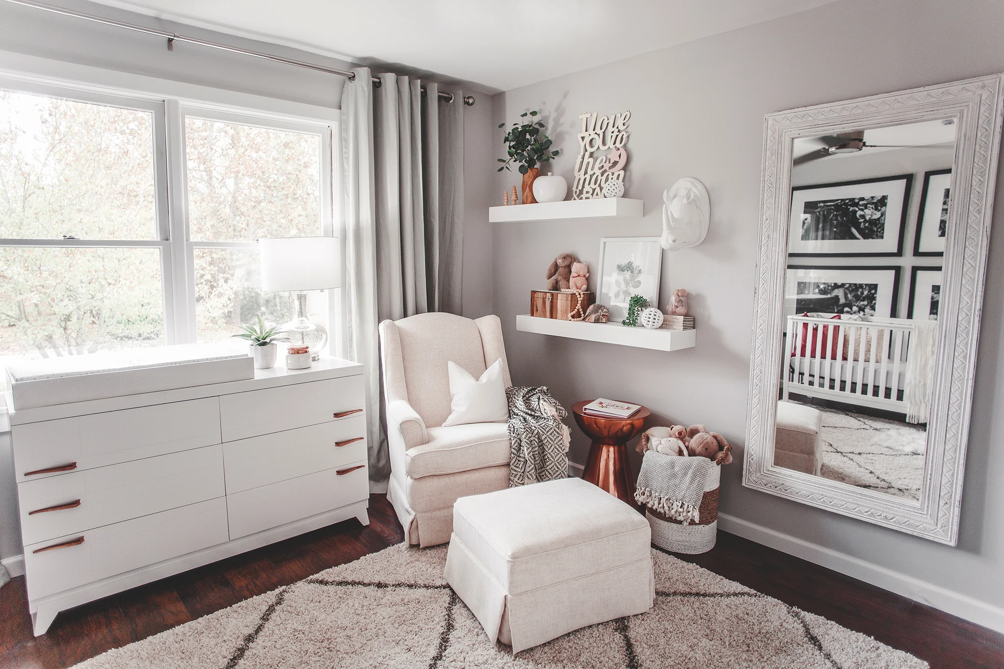 Sophisticated Neutral Girl's Nursery with Copper Accents - Project Nursery