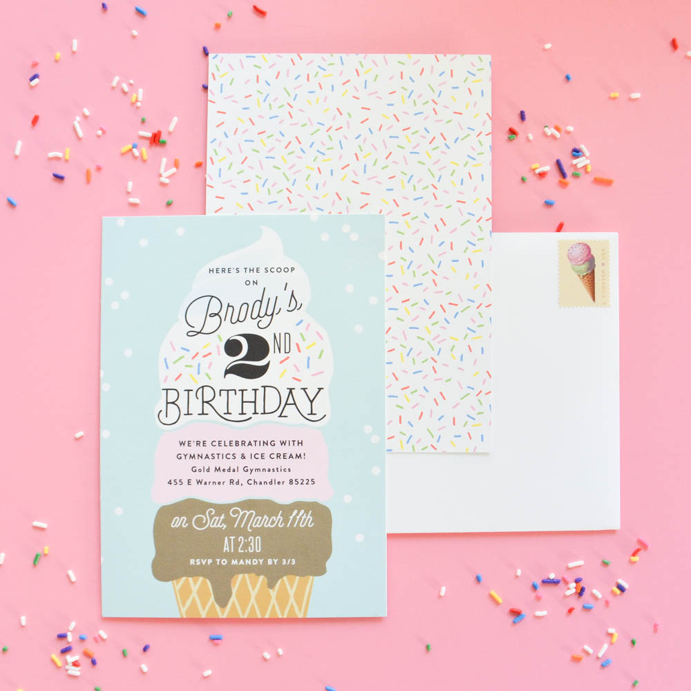 Ice Cream Birthday Party Invitation - Project Nursery