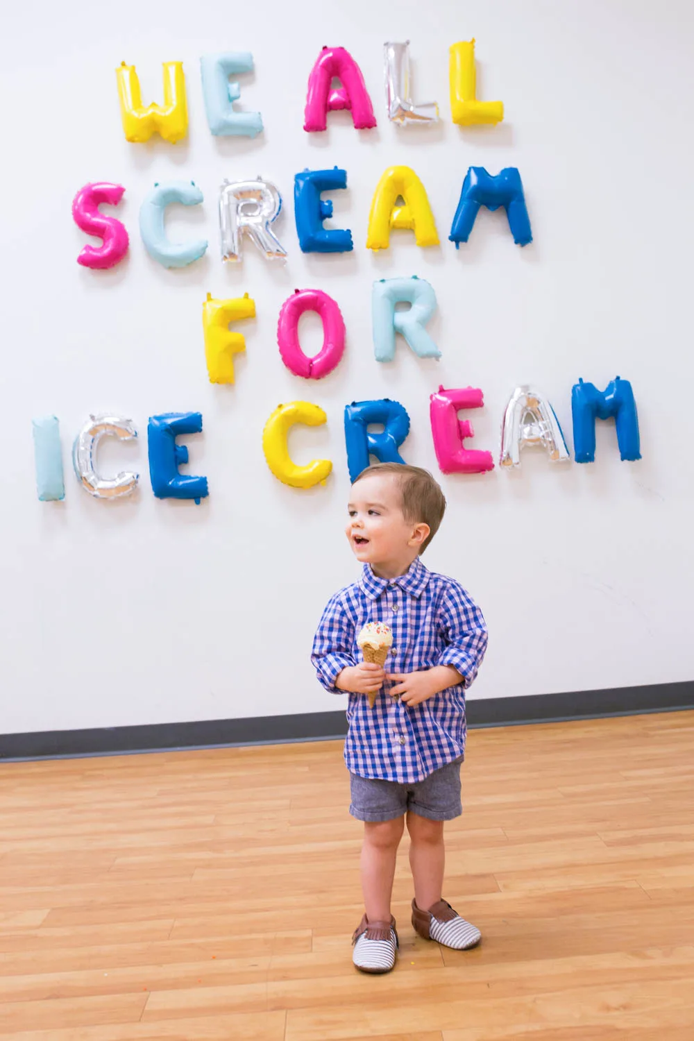 Painted Mylar Balloon Letters - Project Nursery