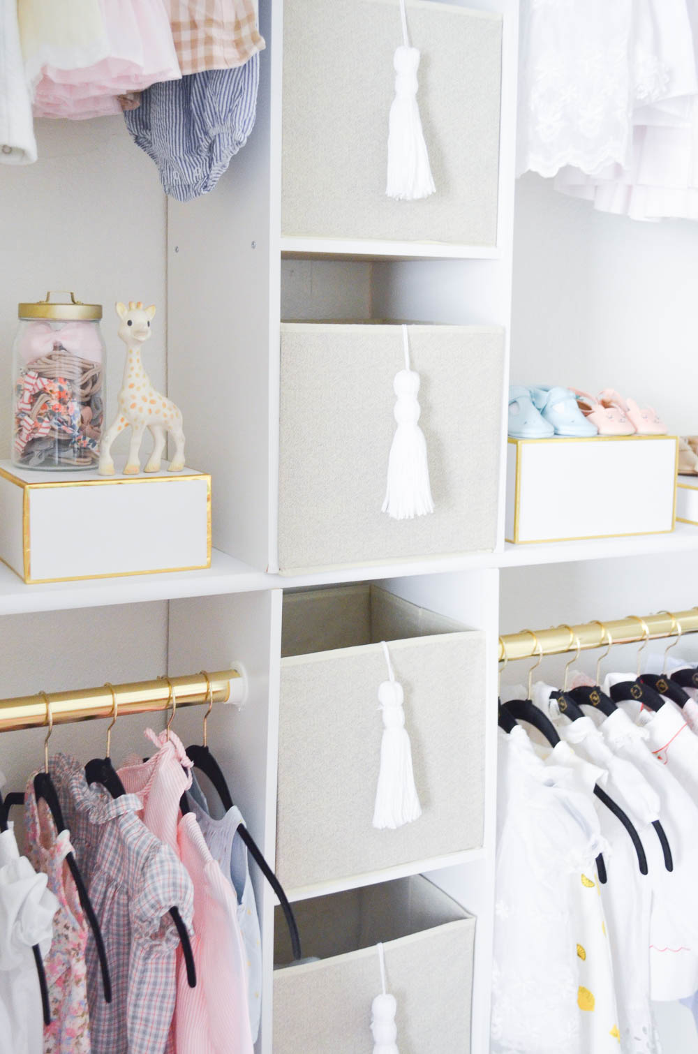 Glam Custom Nursery Closet on a Budget