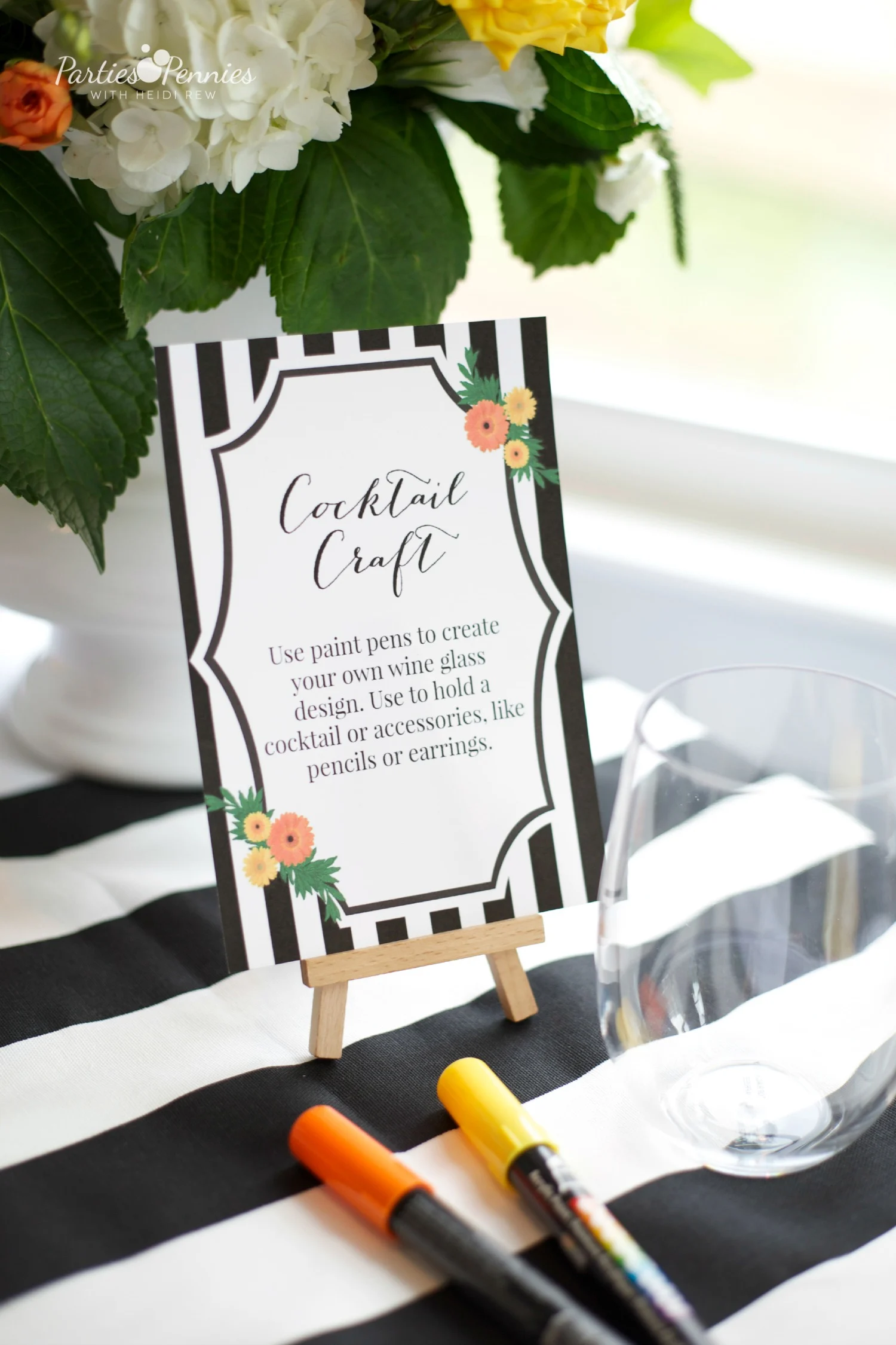 Design Your Own Mocktail Glass Baby Shower Activity - Project Nursery