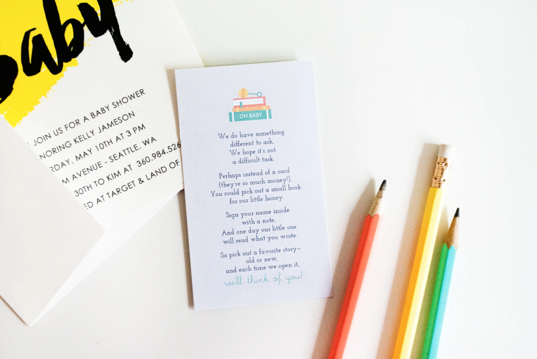 Book Instead of a Card Free Printable - Project Nursery