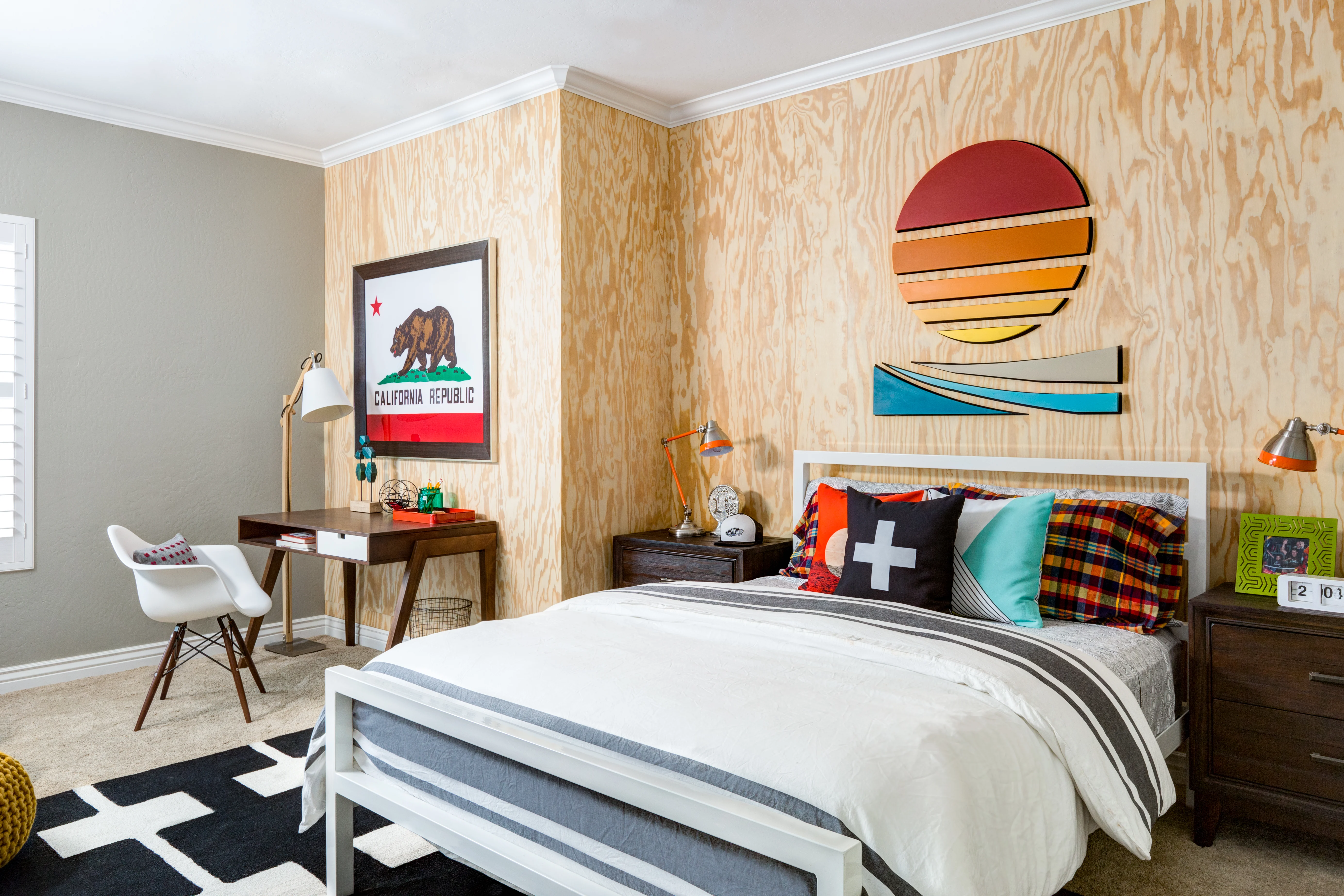 Modern Big Boy Room with Surf-Inspired Decor