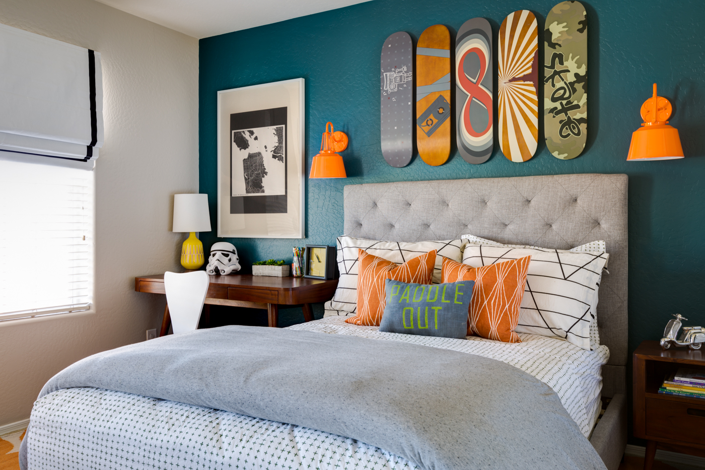 Modern Graphic Skateboard-Inspired Big Boy Room