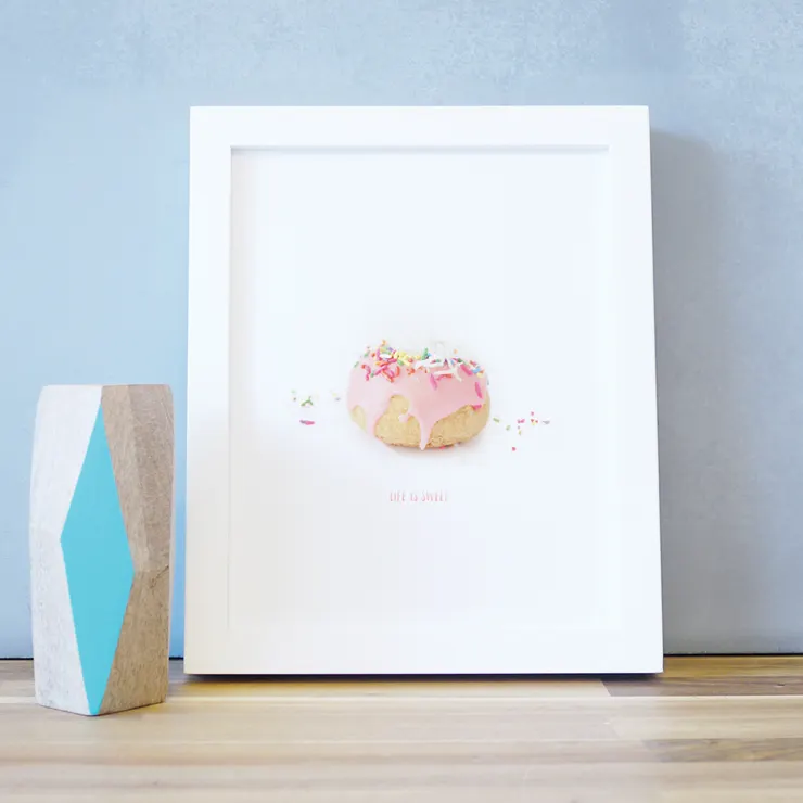 Life is Sweet Donut Art Print from The Project Nursery Shop