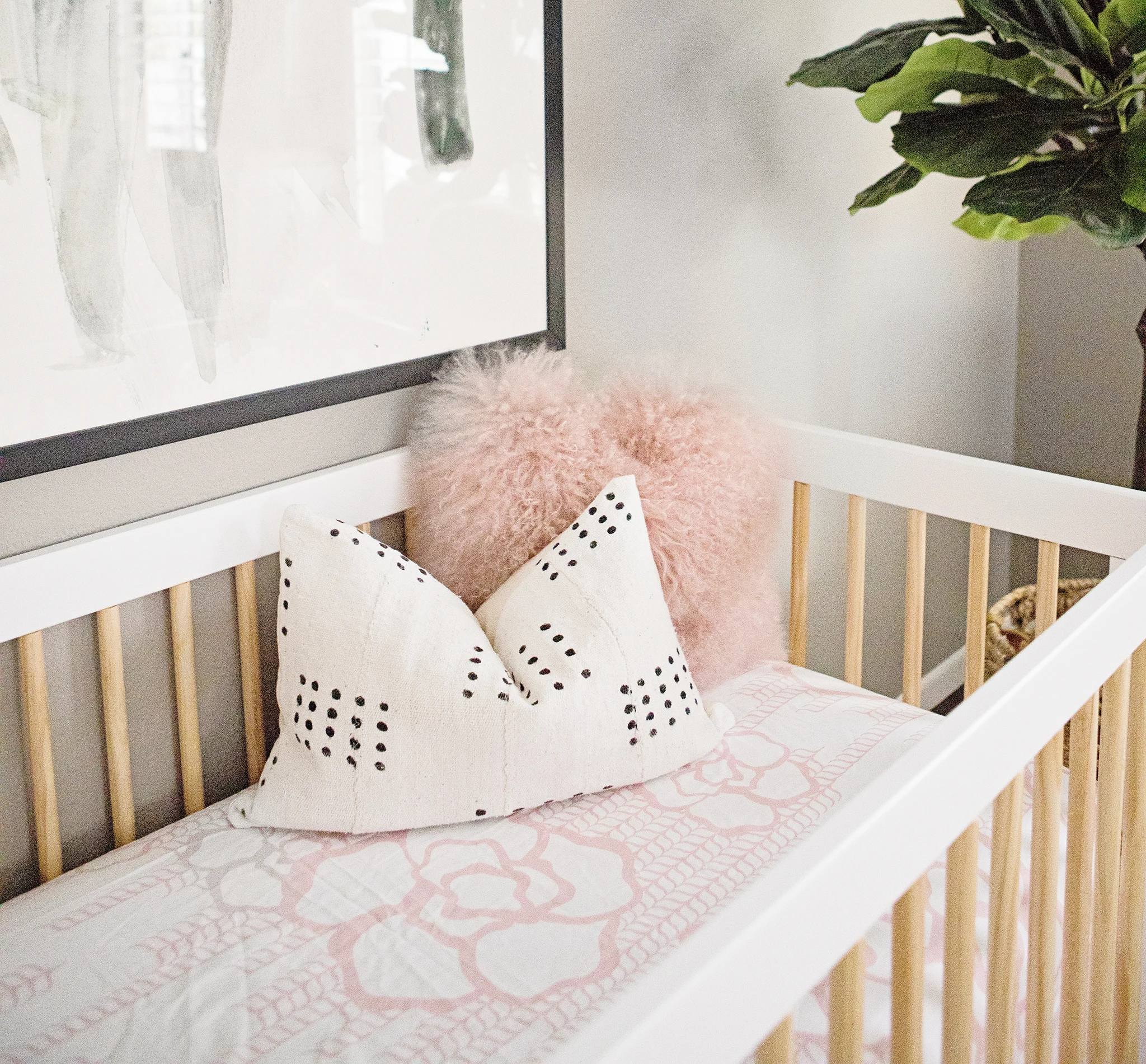 Oilo Capri Crib Bedding in Kailee Wright's Nursery - Project Nursery