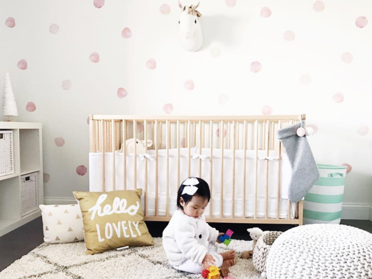 Pink Polka Dot Decal Nursery