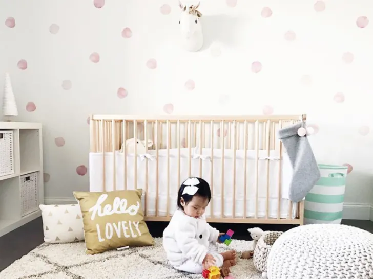 Pink Polka Dot Decal Nursery