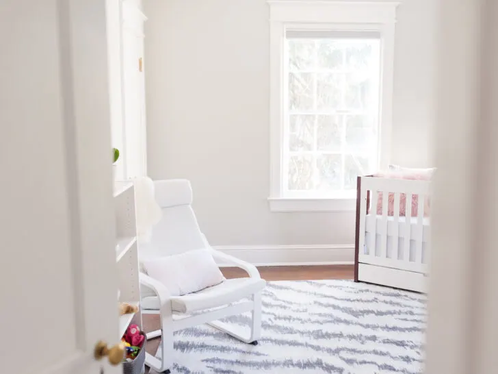 Modern Nursery with a Pop of Pink