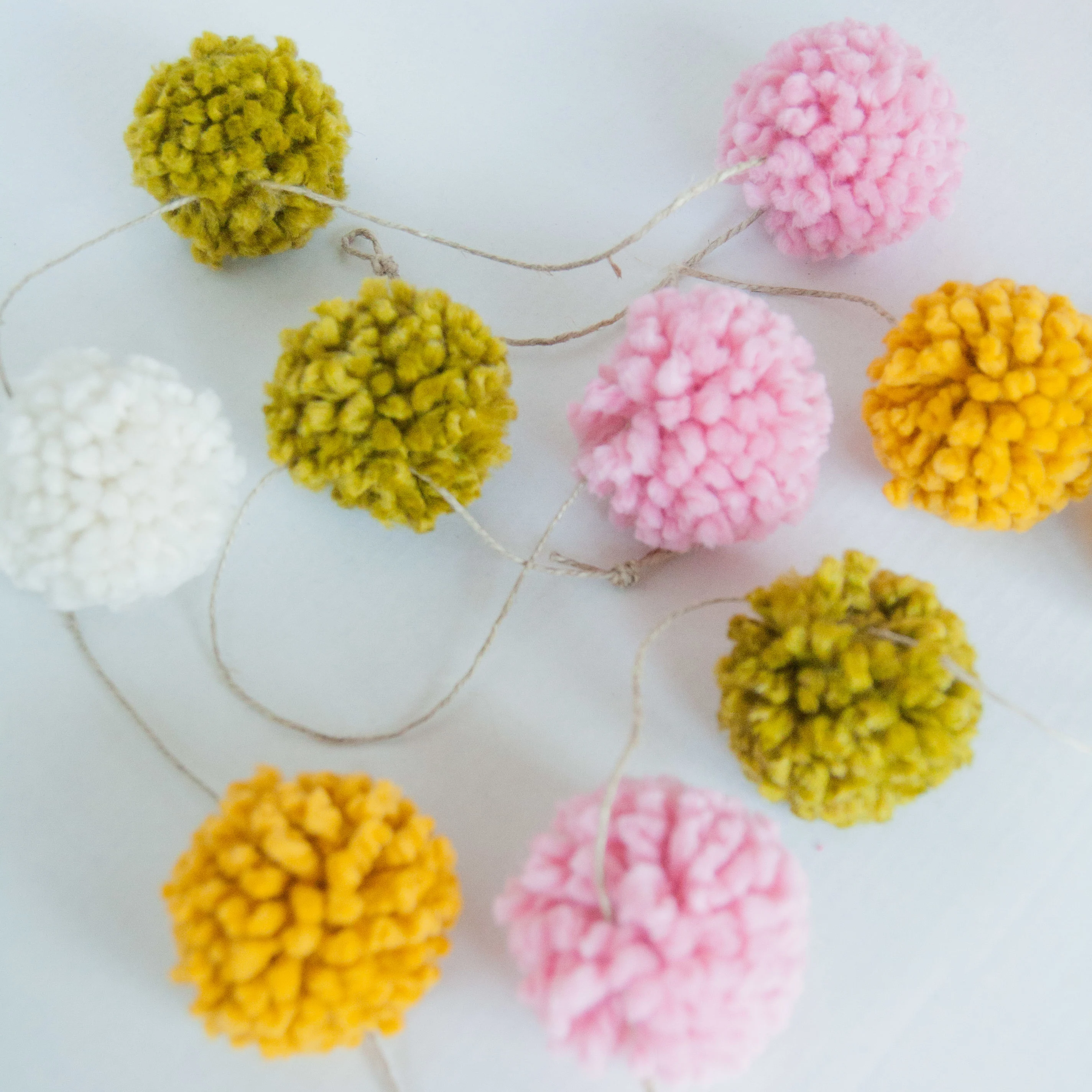 Handmade Yarn Pom Pom Garland