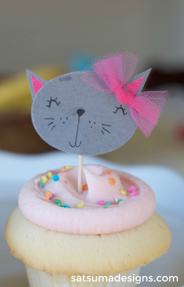 DIY Kitty Cupcake Topper