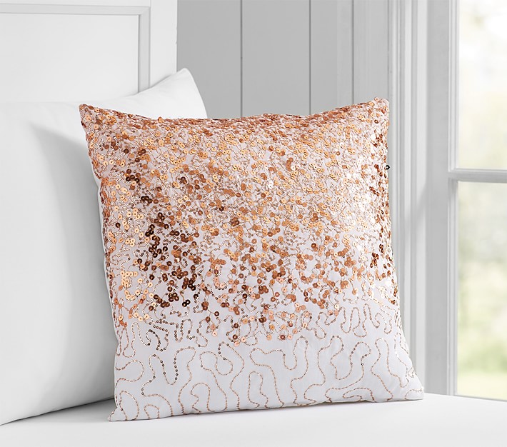 Sequin Rose Gold Pillow