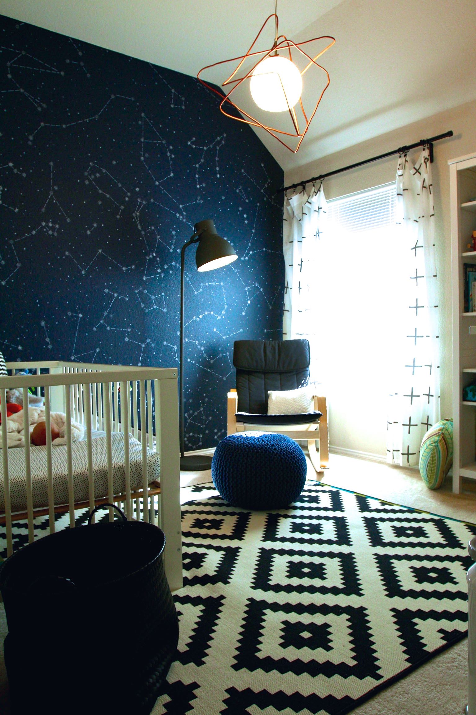 Unique Boy Nursery Ideas Blue with Simple Decor