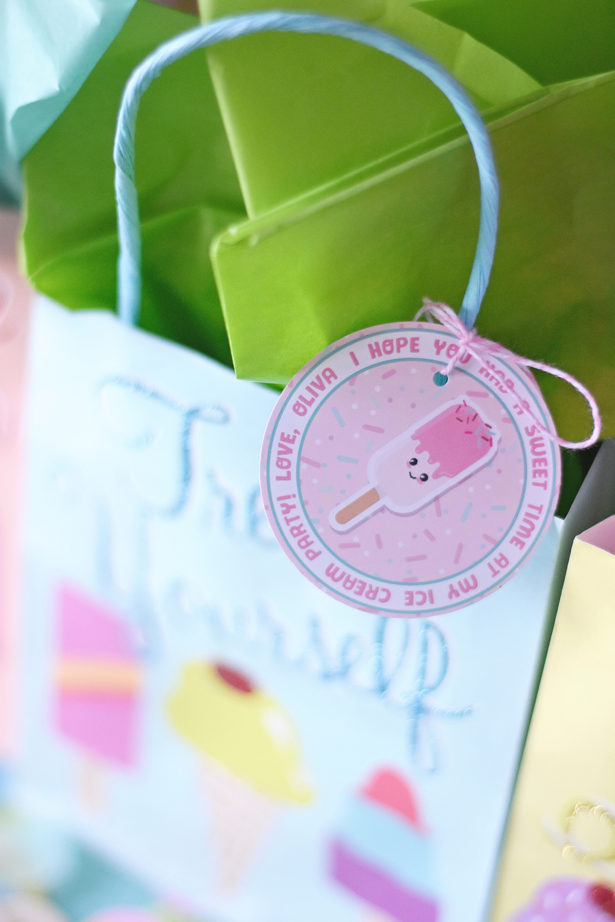 Printable Ice Cream Favor Tags