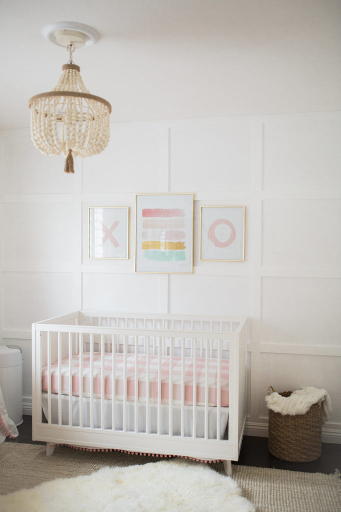 Bright White and Pink Baby Girl Nursery Reveal - Project Nursery